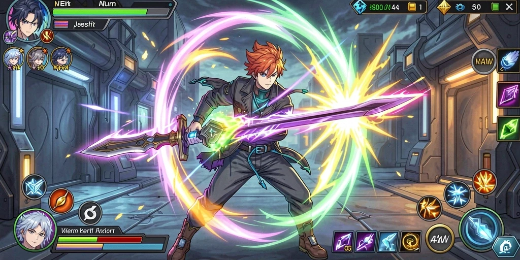 Lingkungan game yang kaya warna dan detail.